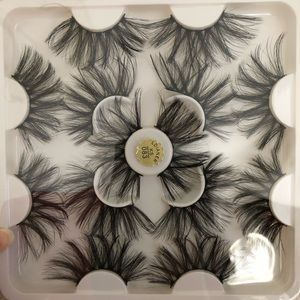 7 Pairs Long Thick Natural 25mm False Fake Eyelashes